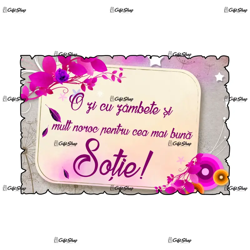 O zi cu zambete pentru cea mai buna sotie, magnet frigider mgs109